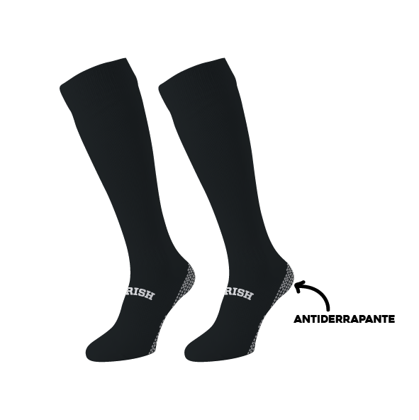 Calcetas de Juego Fútbol Antiderrapante - Negras