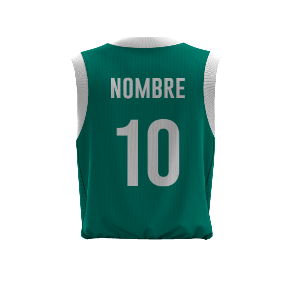 Jersey Basquet Cuello V Infantil - Verde